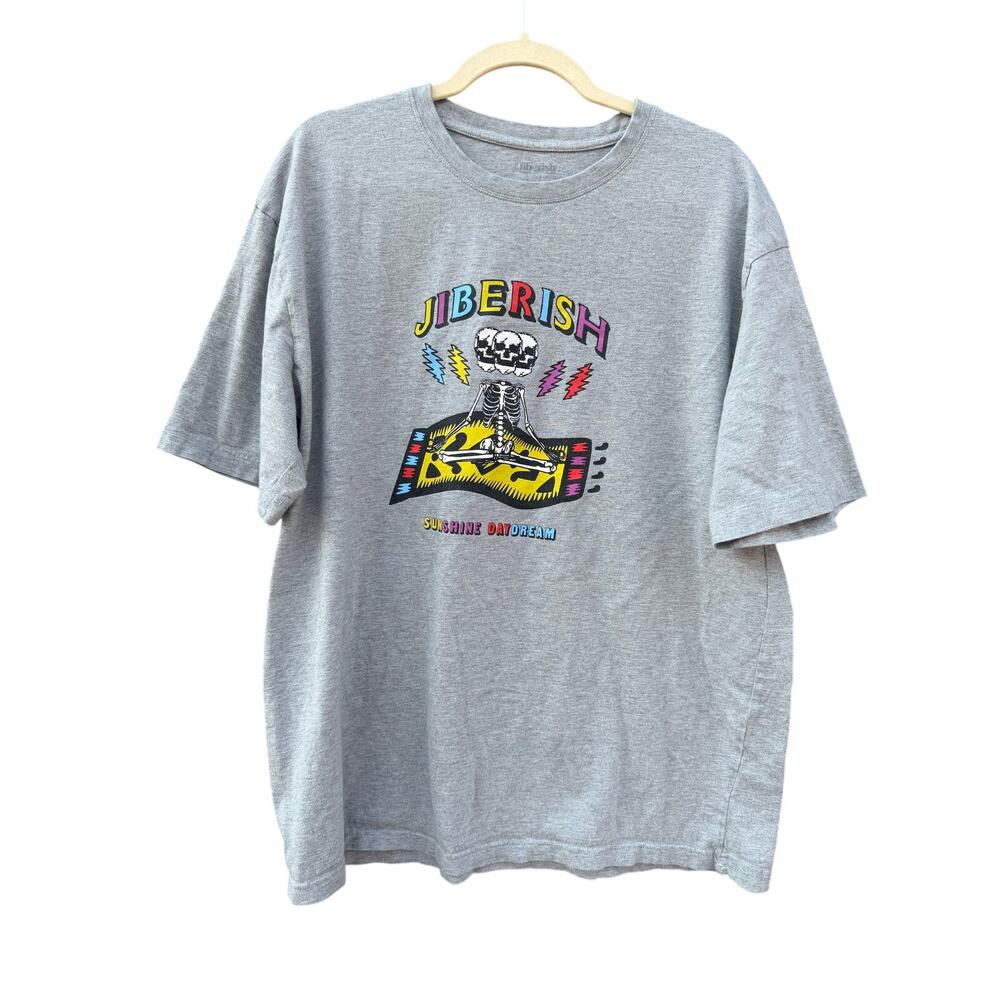 Jiberish Lizards Psychedelic Skeleton Tee Magic Carpet